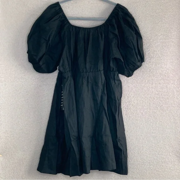 NEW Pomander Place Ares Puff Sleeve Mini Dress Women’s XL Black Party Cocktail - Picture 6 of 9